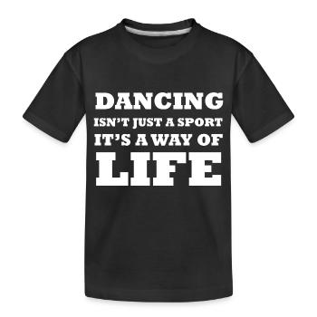 Dancing Dance Music - Kids' Premium Organic T-Shirt - black - Front