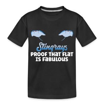 Raies pastenagues, raies manta, raies océaniques, raies - T-shirt bio Premium Enfant - noir - Devant