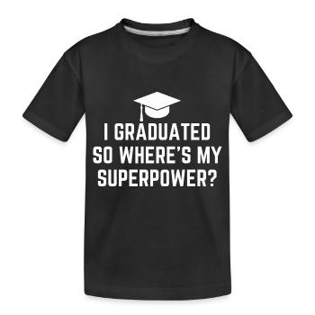 Cadeau Diplôme d’études collégiales - T-shirt bio Premium Enfant - noir - Devant