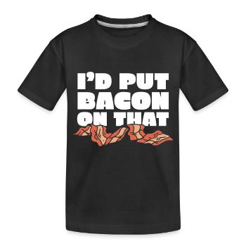 Ich würde Speck auf den lustigen Speck-Liebhaber - Kinder Premium Bio T-Shirt - Schwarz - Vorne