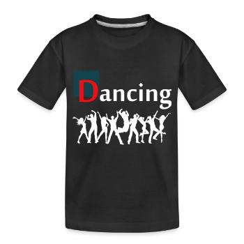 Dancing Dance Music - Kinder Premium Bio T-Shirt - Schwarz - Vorne