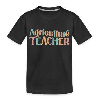 Agricultural teacher training of the future - Kids' Premium Organic T-Shirt - black - Front