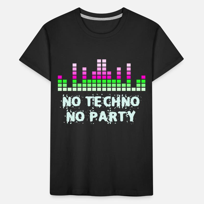 Pas de techno pas de parti rave dire T-shirt bio Premium Enfant
