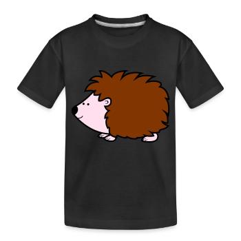 hérisson - T-shirt bio Premium Enfant - noir - Devant