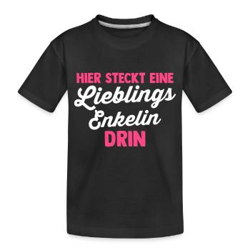 Enkelin - Kinder Premium Bio T-Shirt - Schwarz - Vorne