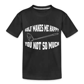 Golfer Golf Club Golf Course Golf - Kids' Premium Organic T-Shirt - black - Front