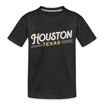 Houston design for proud Houston residents - Kids' Premium Organic T-Shirt - black - Front