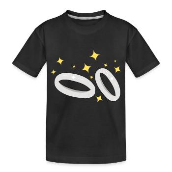 Trauringe zur Verlobung - Kinder Premium Bio T-Shirt - Schwarz - Vorne