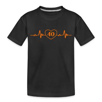 40e anniversaire Quarante 40 ans Fête d’anniversaire - T-shirt bio Premium Enfant - noir - Devant