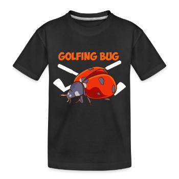 Golfing Bug - Kinder Premium Bio T-Shirt - Schwarz - Vorne