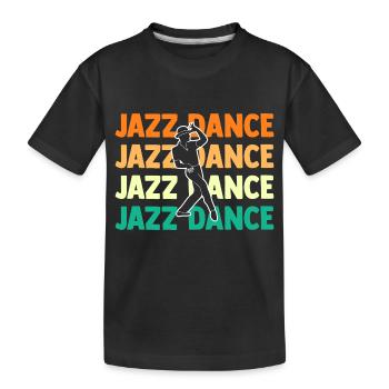 Jazz Tänzer - Kinder Premium Bio T-Shirt - Schwarz - Vorne