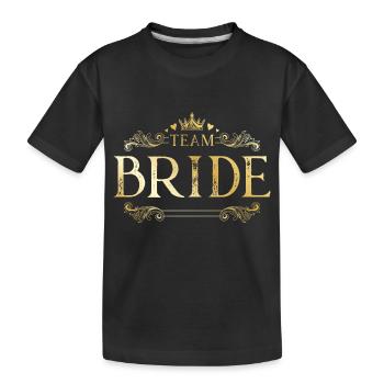 Team Bride - Kids' Premium Organic T-Shirt - black - Front