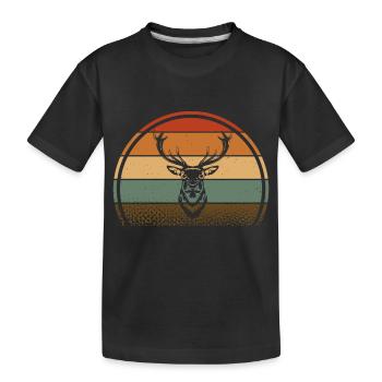 Cerf - T-shirt bio Premium Enfant - noir - Devant