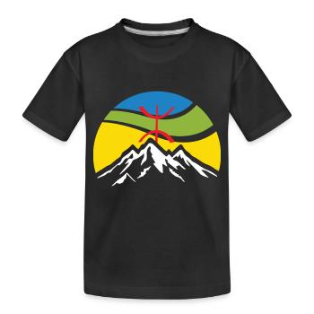 Les montagne de djurdjura en Kabylie - T-shirt bio Premium Enfant - noir - Devant