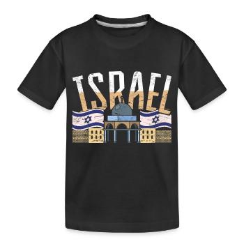 Étoile de David Drapeau israélien Cadeau Israël - T-shirt bio Premium Enfant - noir - Devant