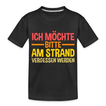 Sommerurlaub Urlauber Urlaub - Kinder Premium Bio T-Shirt - Schwarz - Vorne
