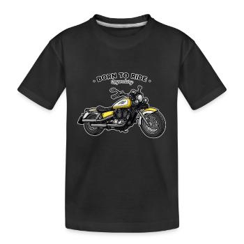 Chopper // Motorrad - Kinder Premium Bio T-Shirt - Schwarz - Vorne