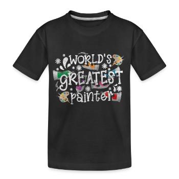Artiste Peinture Pinceau Artisanat - T-shirt bio Premium Enfant - noir - Devant