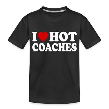 I love hot coaches - T-shirt bio Premium Enfant - noir - Devant