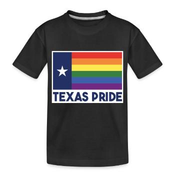 Conception arc-en-ciel du drapeau du Texas pour Proud LGBT + - T-shirt bio Premium Enfant - noir - Devant