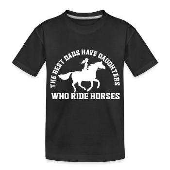 Horse Owner Rider Riding Horse Father - Kids' Premium Organic T-Shirt - black - Front