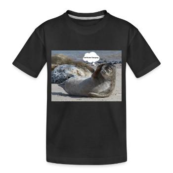 Robbe - Kinder Premium Bio T-Shirt - Schwarz - Vorne
