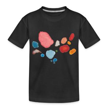 Dots Pattern - Kids' Premium Organic T-Shirt - black - Front