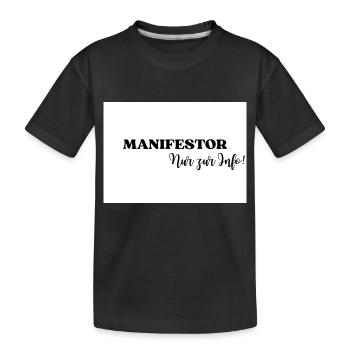Human Design Energietyp Strategie Manifestor - Kinder Premium Bio T-Shirt - Schwarz - Vorne