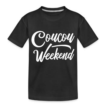 Coucou weekend - T-shirt bio Premium Enfant - noir - Devant