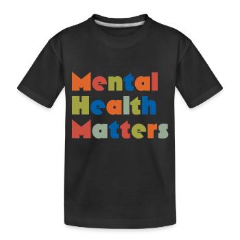 PSYCHISCHE GESUNDHEIT IST WICHTIG - Kinder Premium Bio T-Shirt - Schwarz - Vorne