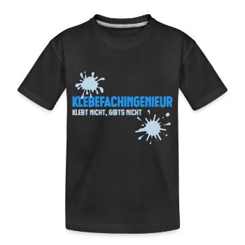 Klebefachingenieur - Prozessingenieur - Kleber - Kinder Premium Bio T-Shirt - Schwarz - Vorne