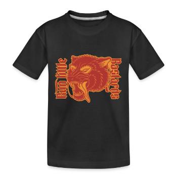 Courir petits bâtards loup Illustration - T-shirt bio Premium Enfant - noir - Devant