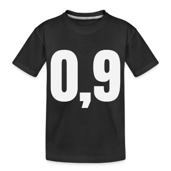 0,9 - Kinder Premium Bio T-Shirt - Schwarz - Vorne