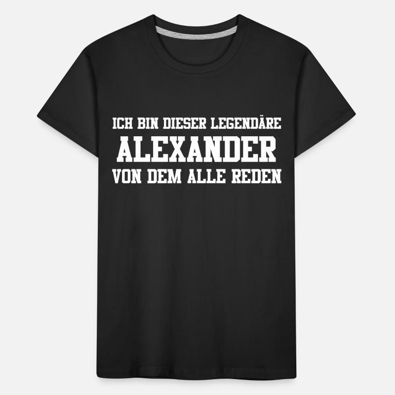 Alexander Name Design Kinder Premium Bio T-Shirt