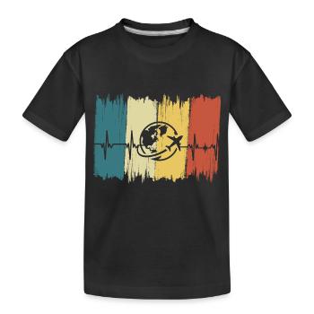 Heartbeat Journey - Kids' Premium Organic T-Shirt - black - Front
