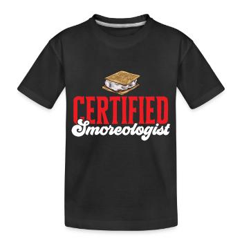 S'more Campfire Marshmallow Camping - T-shirt bio Premium Enfant - noir - Devant