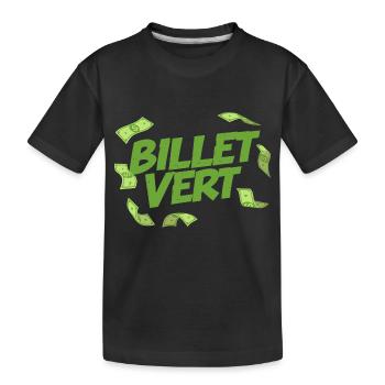 Billet vert - T-shirt bio Premium Enfant - noir - Devant