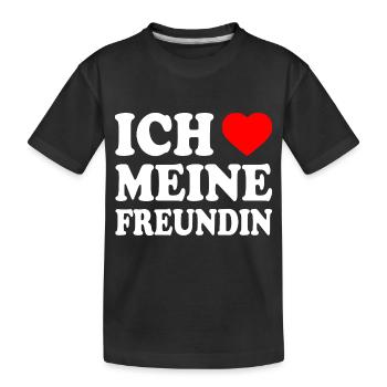 Ich liebe meine freundin - Kinder Premium Bio T-Shirt - Schwarz - Vorne