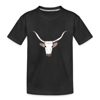Bull - Kids' Premium Organic T-Shirt - black - Front