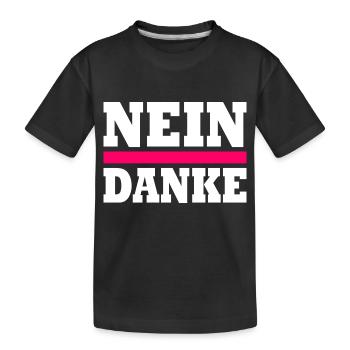 Nein danke - Kinder Premium Bio T-Shirt - Schwarz - Vorne