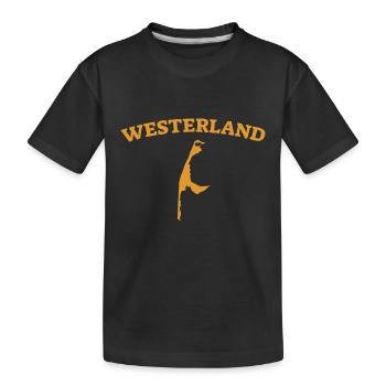 Westerland - Sylt - North Sea - Anchor - Seagull - Island - Kids' Premium Organic T-Shirt - black - Front