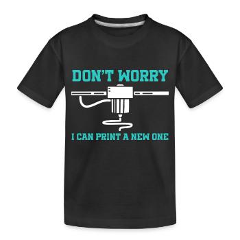 Je viens de le réimprimer - Imprimante 3D Impression 3D - T-shirt bio Premium Enfant - noir - Devant