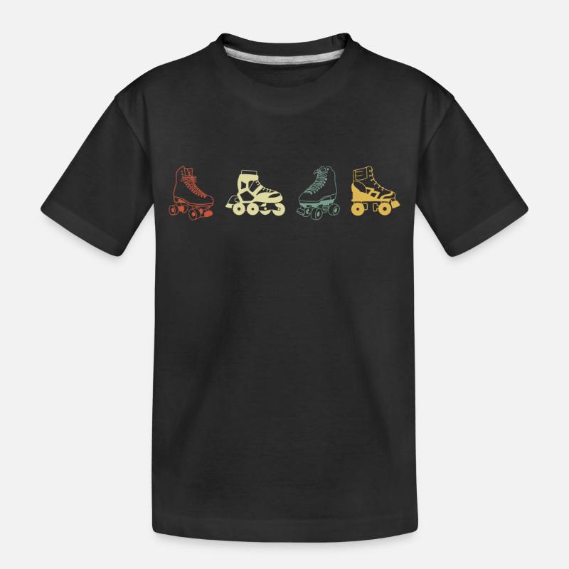 roller rétro vintage - T-shirt bio Premium Enfant - noir