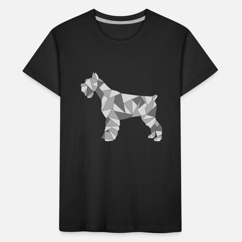 GEOMETRISCHER SCHNAUZER grau Kinder Premium Bio T-Shirt