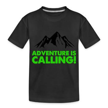 Aventure en montagne - T-shirt bio Premium Enfant - noir - Devant