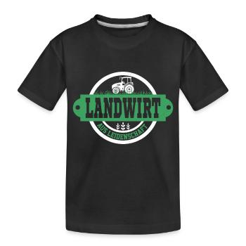 Farmer with passion Farm Farmer - Kids' Premium Organic T-Shirt - black - Front