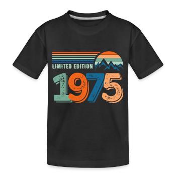 Limitierte Auflage 1975 - Kinder Premium Bio T-Shirt - Schwarz - Vorne