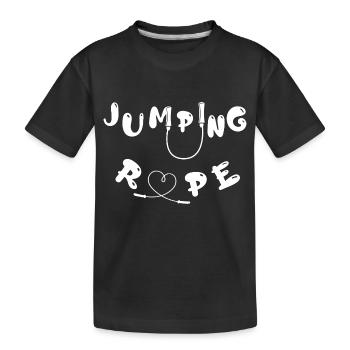 Springseil Seilentwurf für Seilspringer - Kinder Premium Bio T-Shirt - Schwarz - Vorne