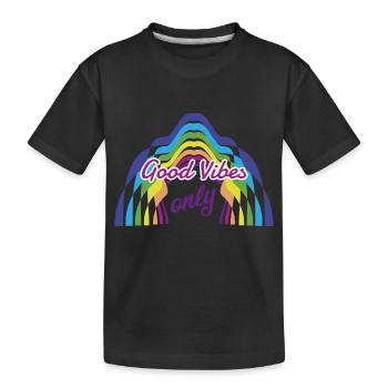 Nur gute Laune - Kinder Premium Bio T-Shirt - Schwarz - Vorne