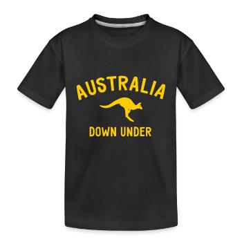Australie - Australie - Australie - Kangourou - T-shirt bio Premium Enfant - noir - Devant